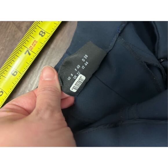 AKRIS PUNTO NAVY Pull-On Stretch Dress Pants, Sz 8, MSRP $595 - Picture 8 of 9